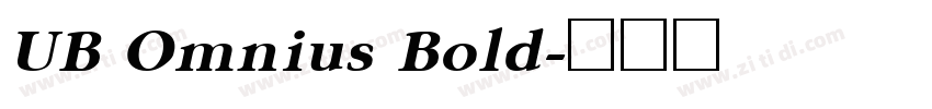 UB Omnius Bold字体转换